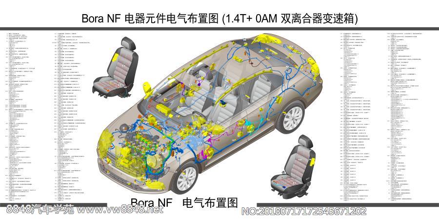 Bora NF 1.4T 0AM 电器元件电气布置图